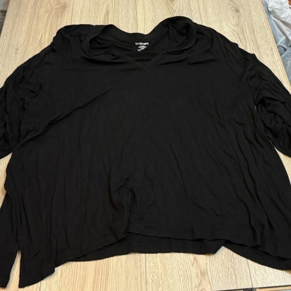 Lane bryantt black short sleeve shirt top